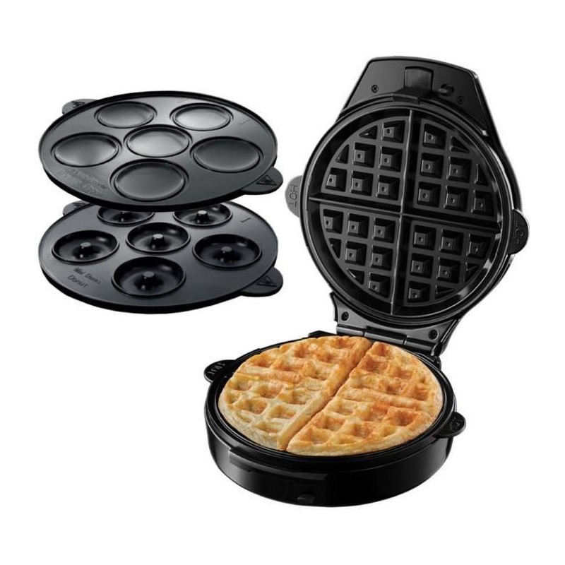 Russell Hobbs 24620-56 Gaufrier Fiesta 3en1 Plaque Gaufre Cupcake et Donut 900W