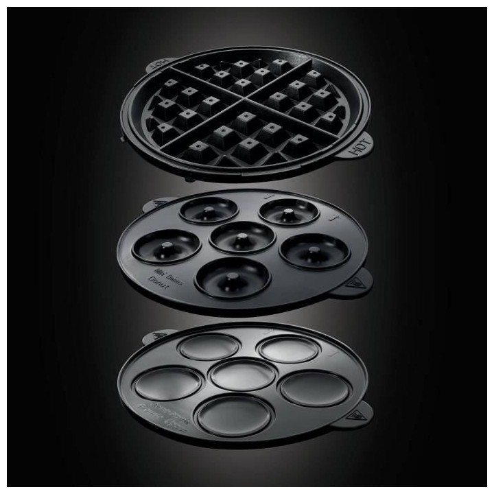 Russell Hobbs 24620-56 Gaufrier Fiesta 3en1 Plaque Gaufre Cupcake et D