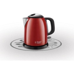 RUSSELL HOBBS 24992-70 Bouilloire Compacte Colours Plus Capacité 1 L Filtre Anti-Calcaire Amovible Lavable - Rouge