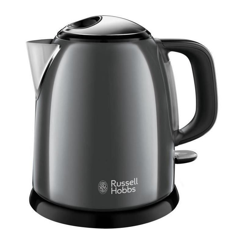 RUSSELL HOBBS 24993-70 Bouilloire Compacte Colours Plus Capacité 1 L Filtre Anti-Calcaire Amovible Lavable - Gris