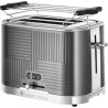 Russell Hobbs 25250-56 Toaster Grille-Pain Geo Steel, 4 Fonctions, Température Ajustable, Réchauffe Viennoiseries, Pince