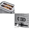 Russell Hobbs 25250-56 Toaster Grille-Pain Geo Steel, 4 Fonctions, Température Ajustable, Réchauffe Viennoiseries, Pince