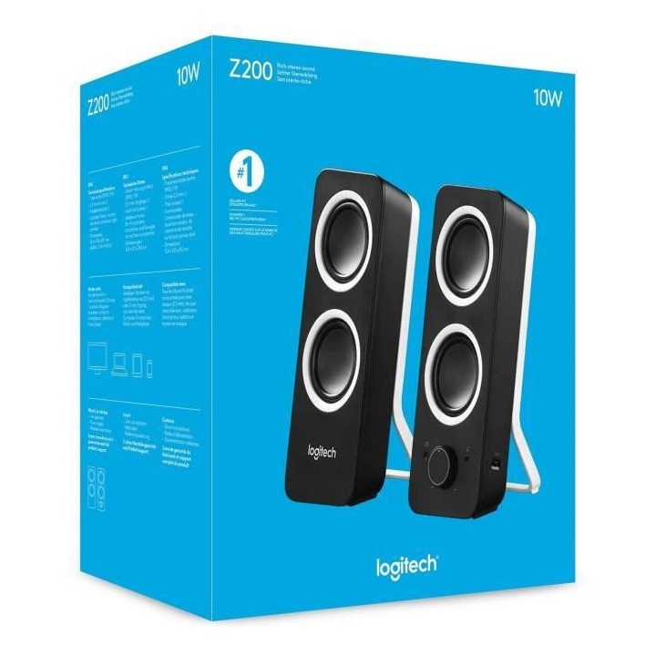 Logitech Z200 Speaker 2.0 Midnight Noir