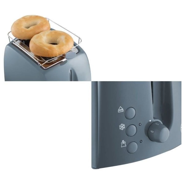 Russell Hobbs 21644-56 Toaster Grille-Pain Texture Fentes Larges - Gri