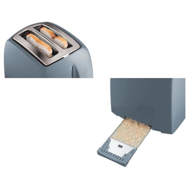 Russell Hobbs 21644-56 Toaster Grille-Pain Texture Fentes Larges - Gri
