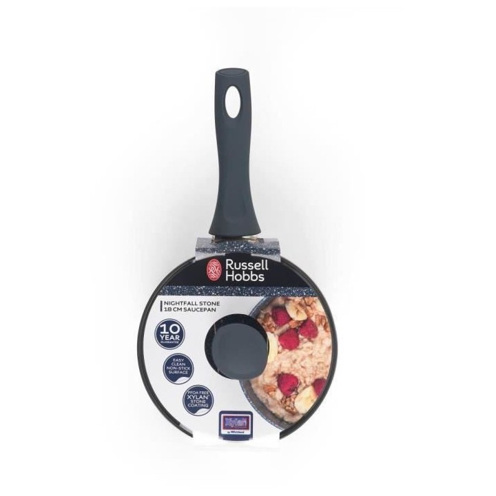 RUSSELL HOBBS RH00845EU7 - Casserole avec couvercle 18cm - Effet pierr