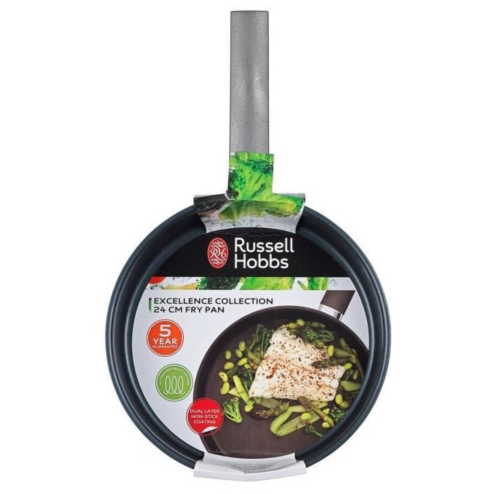 RUSSELL HOBBS RH01159EU7 - Poele en acier inoxidable 24cm - Qualité p