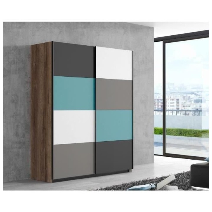 RAVEN Armoire - Multicolore - Contemporain - Chambre - L 170 cm