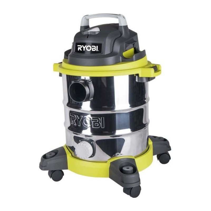 Aspirateur eau et poussiere RYOBI - RVC-1220I-G - Cuve inox - 20L (avec fonction soufflerie)