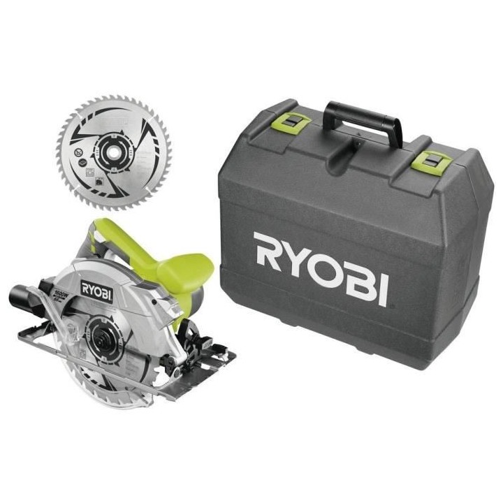 RYOBI Scie circulaire 1600 Watts + 2 lames