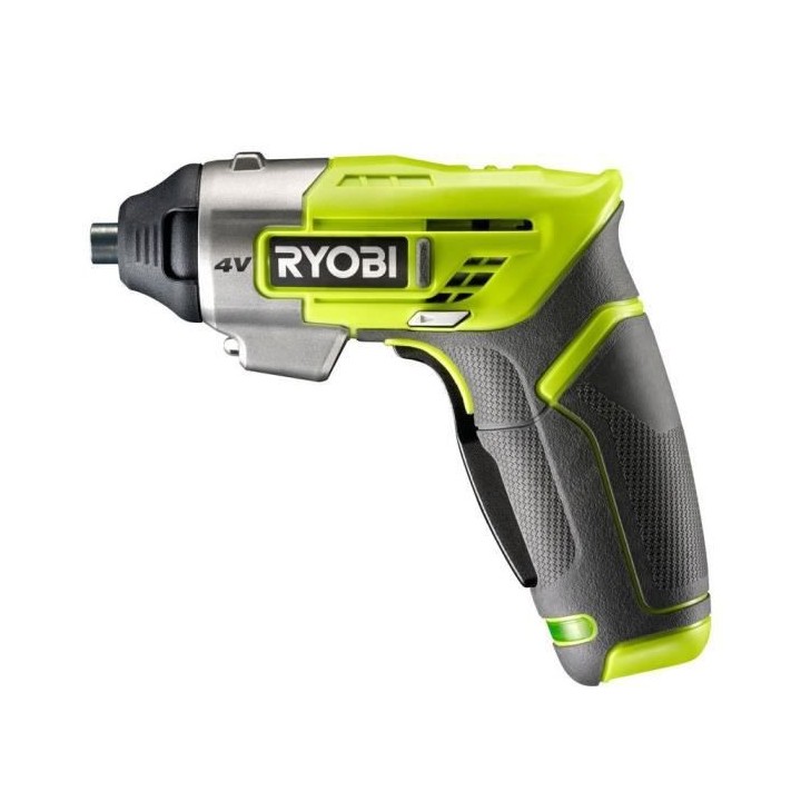 RYOBI Tournevis - 4 V - Livré en coffret avec 10 embouts de vissage,