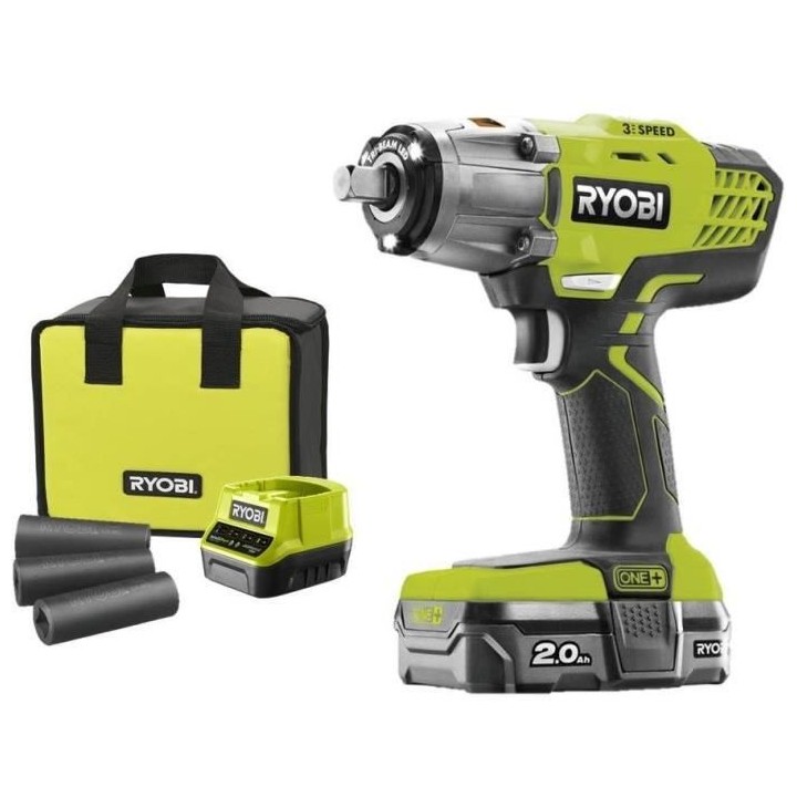 Boulonneuse a chocs RYOBI 18V OnePlus - batterie LithiumPlus 2.0Ah - c