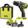 Perceuse-visseuse a percussion brushless RYOBI 18V OnePlus - 2 batteries LithiumPlus 5Ah - 2Ah - chargeur rapide 2.0Ah - R18PDBL