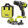 Perceuse-visseuse a percussion brushless RYOBI 18V OnePlus - 2 batteries LithiumPlus 5Ah - 2Ah - chargeur rapide 2.0Ah - R18PDBL