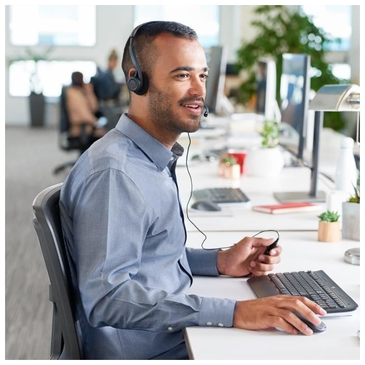 LOGITECH - Casque filaire USB - 960 - Noir