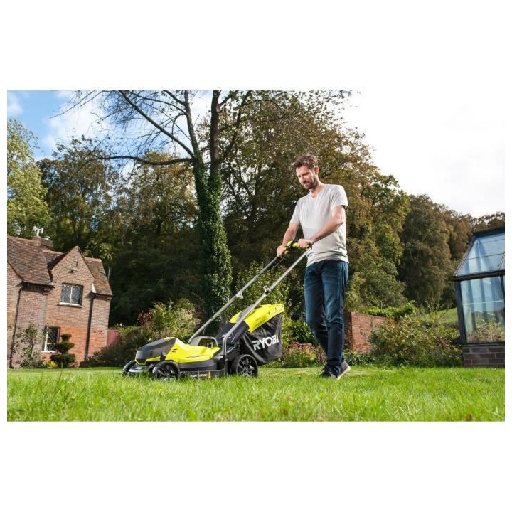 Tondeuse sur batterie 33cm de coupe RYOBI RLM18X33B40 - Livré avec 1