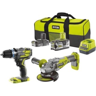 RYOBI One+ Duo Brushless perceuse a percussion + meuleuse 125mm sans f