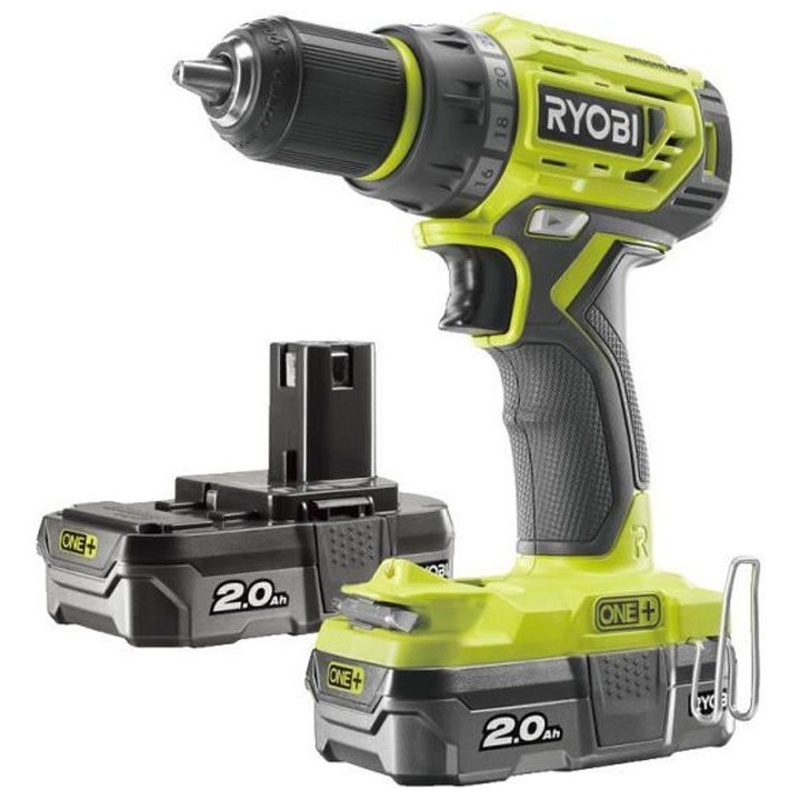 Perceuse Visseuse RYOBI 18V One Plus Brushless - 2 batteries 2,0Ah - 1