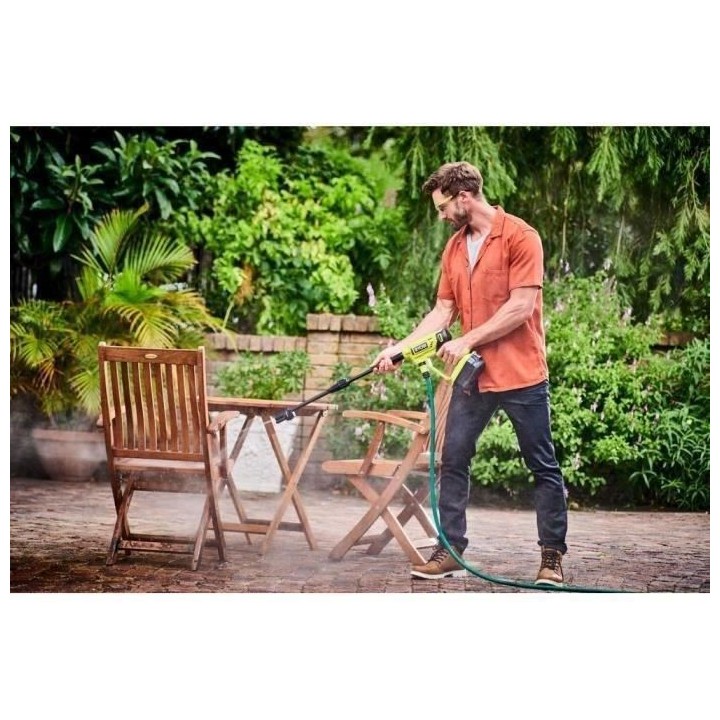 Pistolet a pression 18 Volts ONE+™ - 22 bars - buse 3-en-1 RYOBI - R