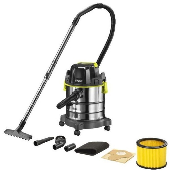Aspirateur eau et poussiere sans fil RYOBI - R18WDV-0 - Cuve inox - 18