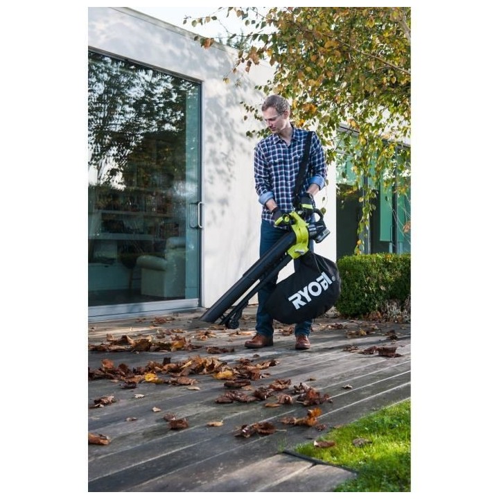 Souffleur aspiro-broyeur sans fil 18V ONE+ RYOBI RBV1850 - Brushless -