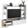 PARISOT Meuble TV - Chene/Blanc - Made in France - L 197cm - OREGON