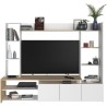 PARISOT Meuble TV - Chene/Blanc - Made in France - L 197cm - OREGON