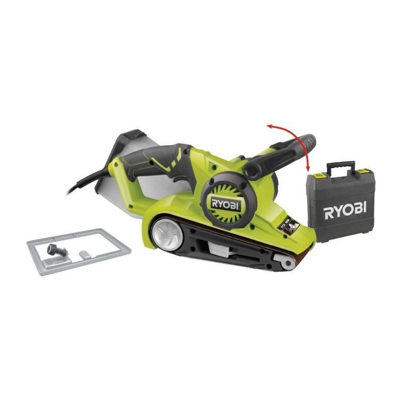 Ponceuse a bande électrique RYOBI 800W 76mm - variateur de vitesse - malette - EBS800V