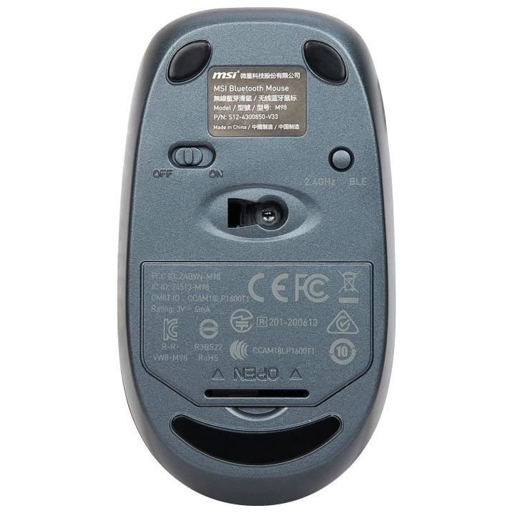 Souris Sans Fil - MSI - Prestige M98 - Bluetooth - 2 boutons + molette