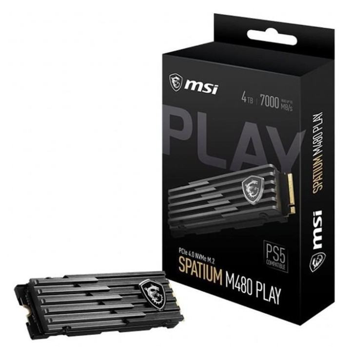 Disque SSD Interne - SPATIUM M480 PCIe 4.0 NVMe - MSI - 1 To - M.2 - S