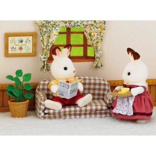 SYLVANIAN FAMILIES - 5013 - Le papa lapin chocolat et salon - Le villa