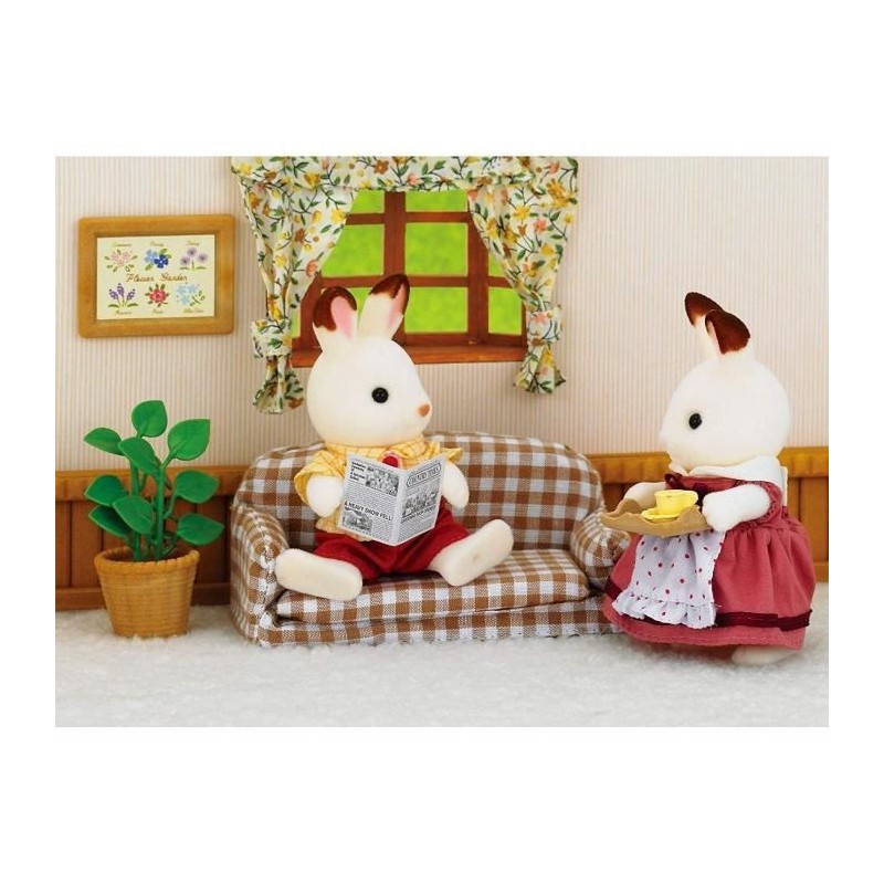 SYLVANIAN FAMILIES - 5013 - Le papa lapin chocolat et salon - Le village