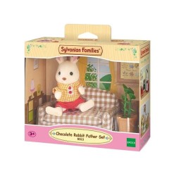 SYLVANIAN FAMILIES - 5013 - Le papa lapin chocolat et salon - Le village