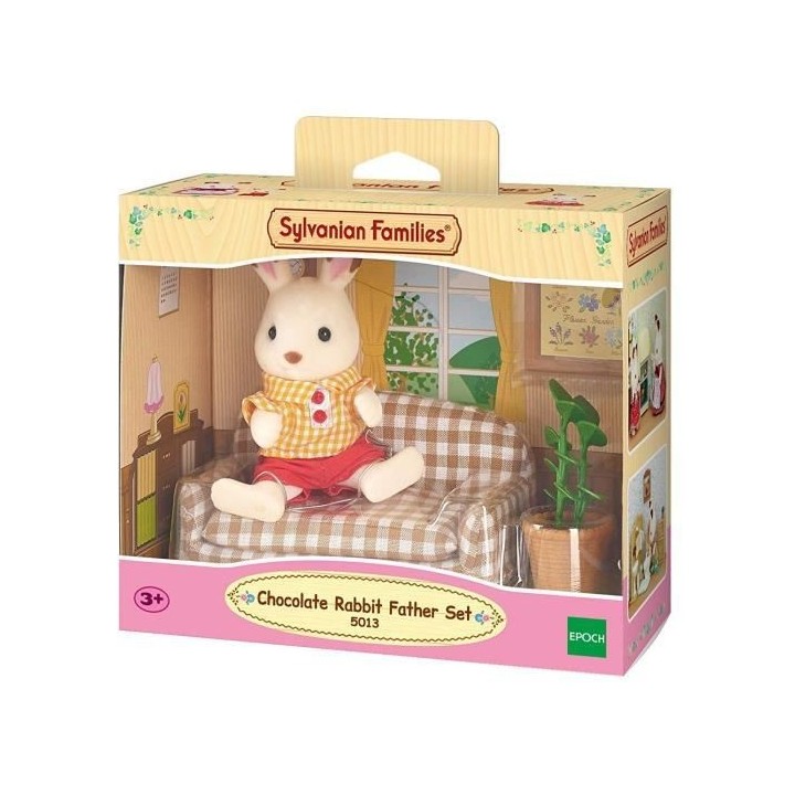 SYLVANIAN FAMILIES - 5013 - Le papa lapin chocolat et salon - Le villa