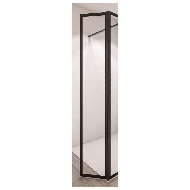 AURYS Porte de douche pivotante BALEARES ATELIER - Verre Timeless 8 mm
