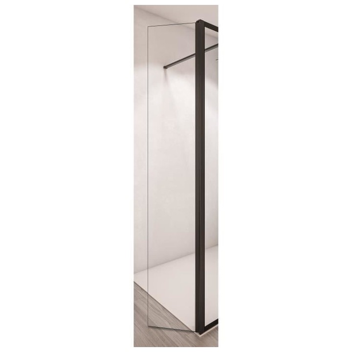 AURYS Porte de douche pivotante BALEARES CLAIRE - Verre Timeless 8 mm