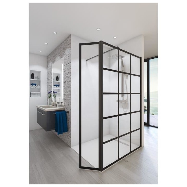 AURYS Paroi de douche en kit BALEARES ATELIER N°3 - Verre Timeless 8