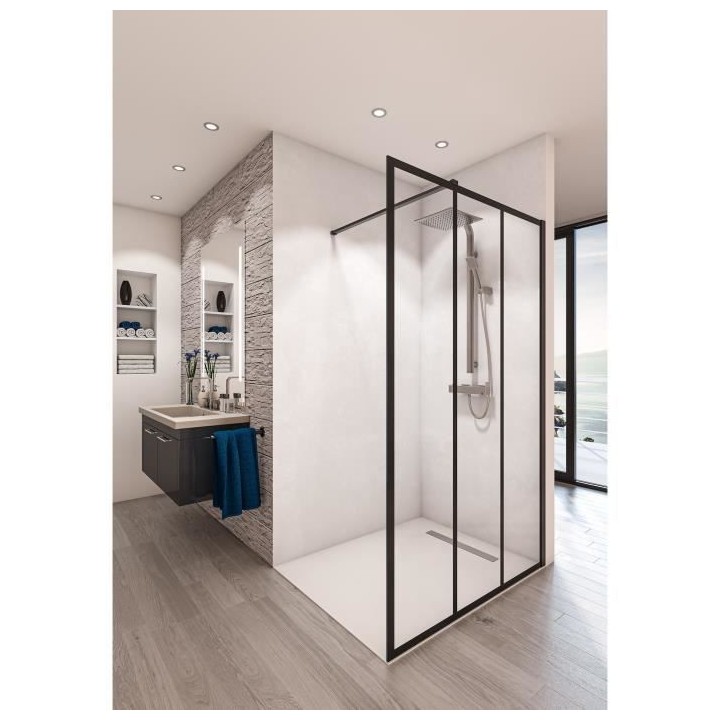 AURYS Paroi de douche en kit BALEARES ATELIER N°8 - Verre Timeless 8