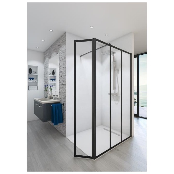 AURYS Paroi de douche en kit BALEARES ATELIER N°8 - Verre Timeless 8