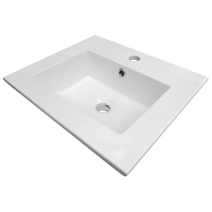 ONDEE - Plan vasque a encastrer KIO - Blanc - 45x40cm - Céramique - A