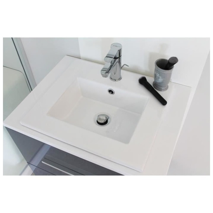ONDEE - Plan vasque a encastrer KIO - Blanc - 45x40cm - Céramique - A