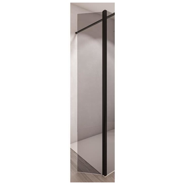 AURYS Porte de douche pivotante en kit BALEARES GREY - Verre Timeless