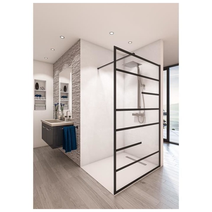 AURYS Paroi de douche en kit BALEARES ATELIER 10 - Verre Timeless 8 mm