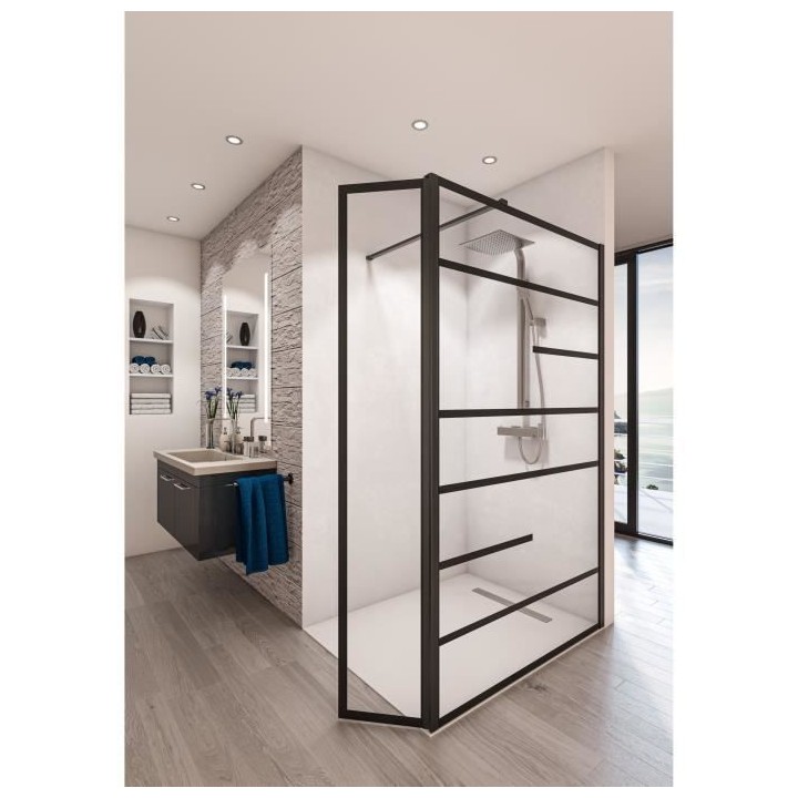 AURYS Paroi de douche en kit BALEARES ATELIER 10 - Verre Timeless 8 mm