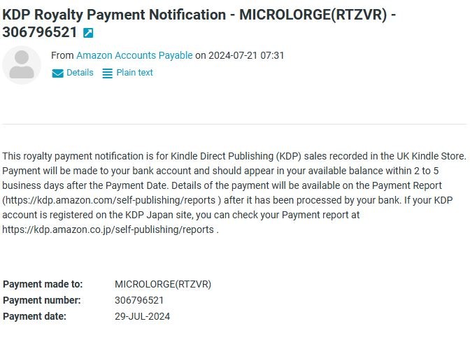 royalty payment notification