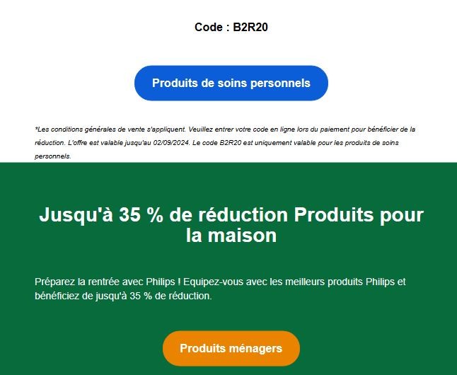 Produits ménagers et santé offre du 22/08 au 05/09