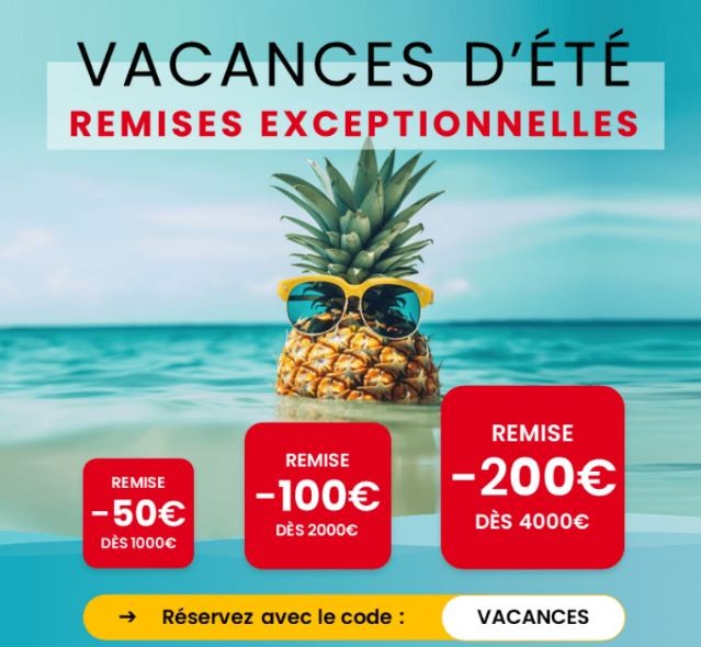  voyages : Jusqu'à 200€ de remise sur vos vacances d'été